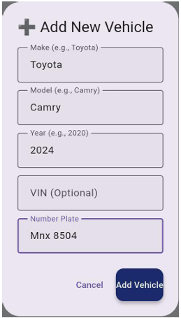 Add Vehicle