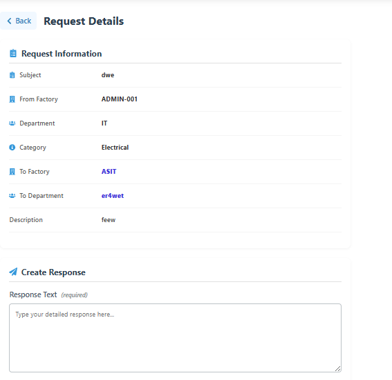 Request Details & Response