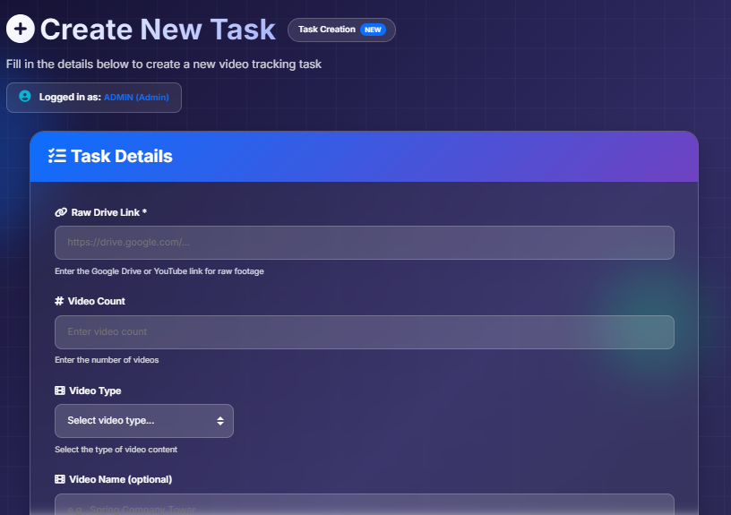 Create New Task